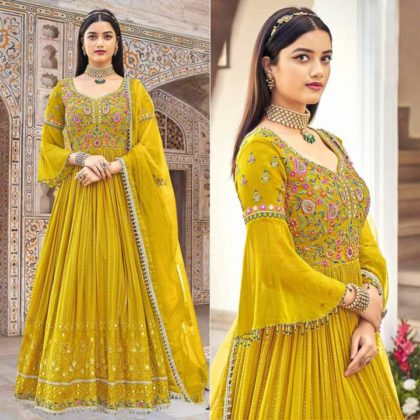 Unreadymade Indian Embroidery Party dress 714