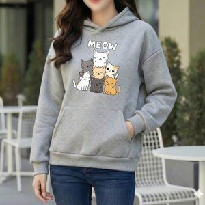Premium Comfortable Printed Ladies Winter Hoodie