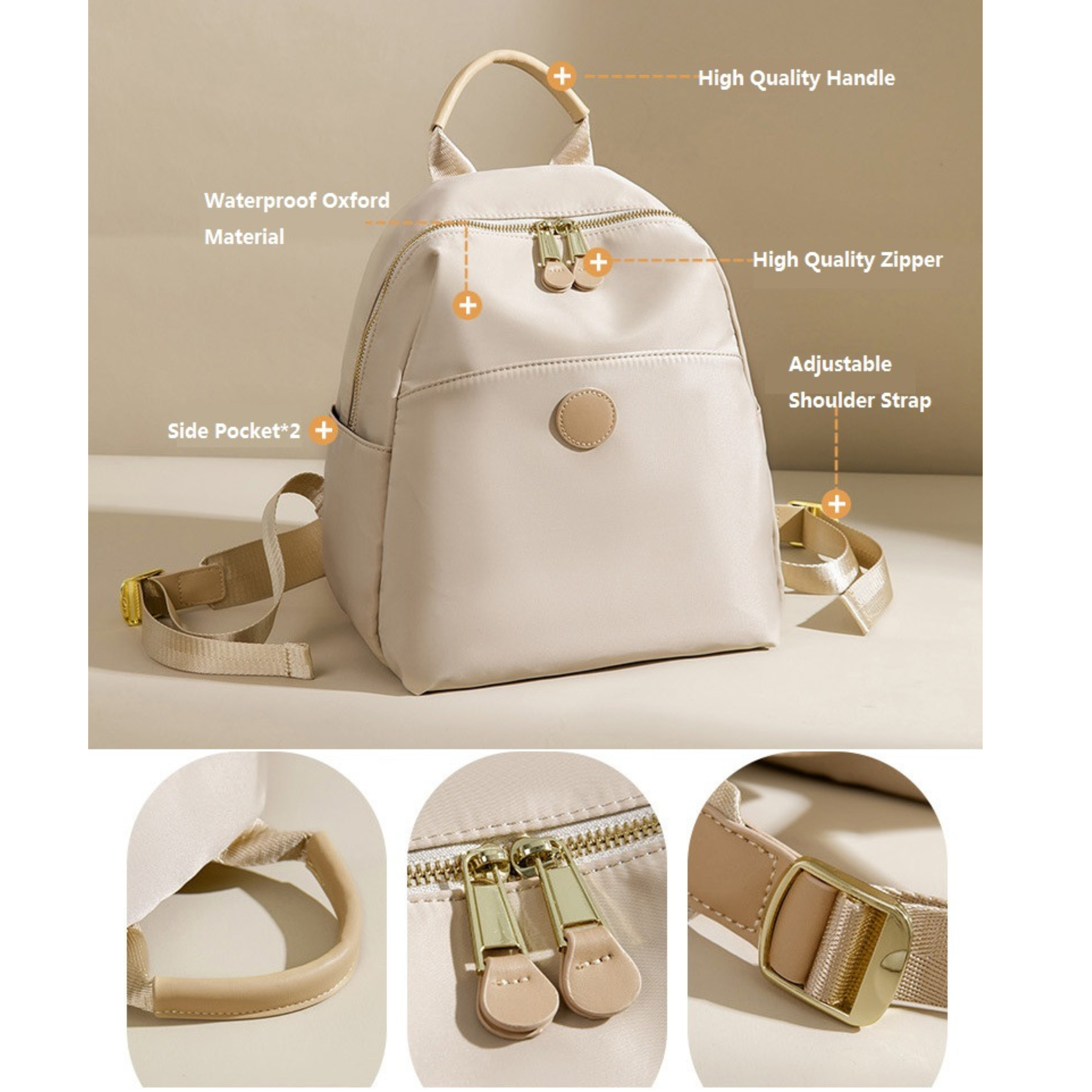2025 New Hot Women's Backpacks Designer High Quality Soft Nylon Simple Fashion Bag(Shada) - Image 2