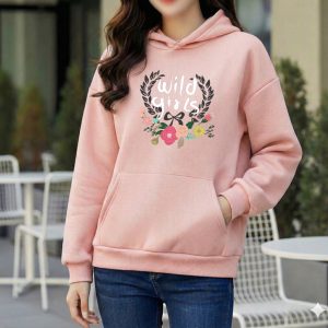 Premium Comfortable Printed Ladies Winter Hoodie