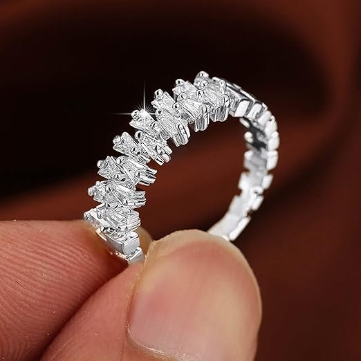 Double Rows Diamond Rings for Womens - Image 2