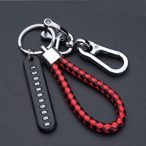 Anti-lost keychain with Mobile Number for Bicycle Car Auto Motor Cycle Key Ring Gift