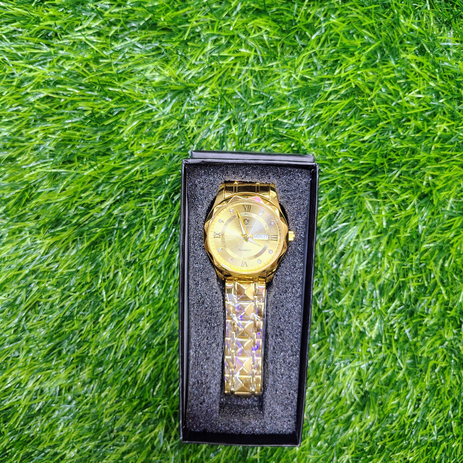 BINBOND 2521 Luxury Brand Luminous Quartz Watch For Men (full golden) - Image 5