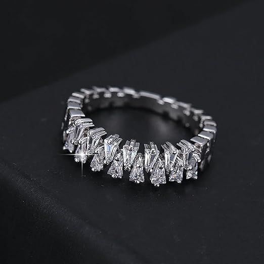 Double Rows Diamond Rings for Womens - Image 4