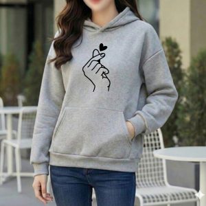 Premium Comfortable Printed Ladies Winter Hoodie