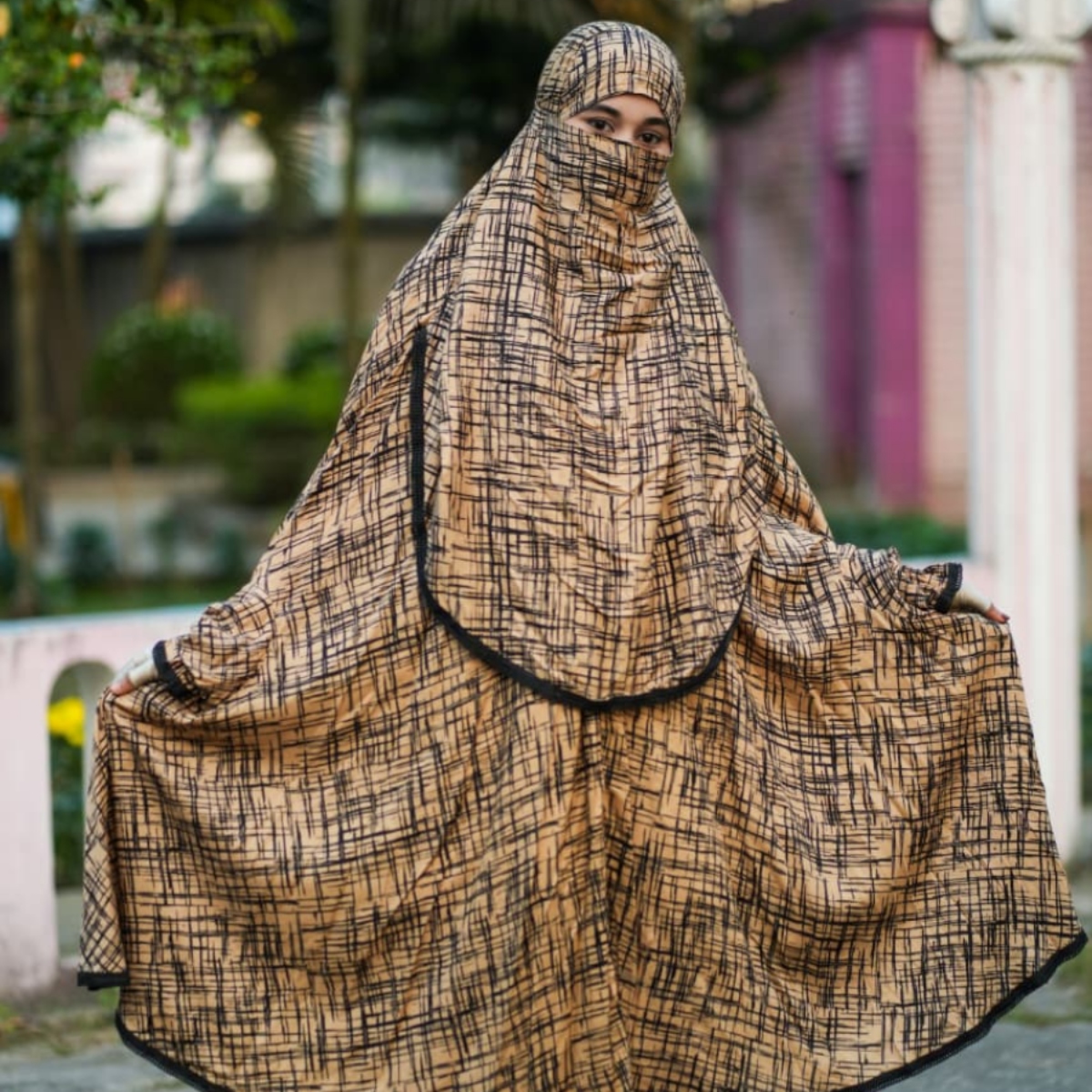 Elegant Palazzo long Khimar Set